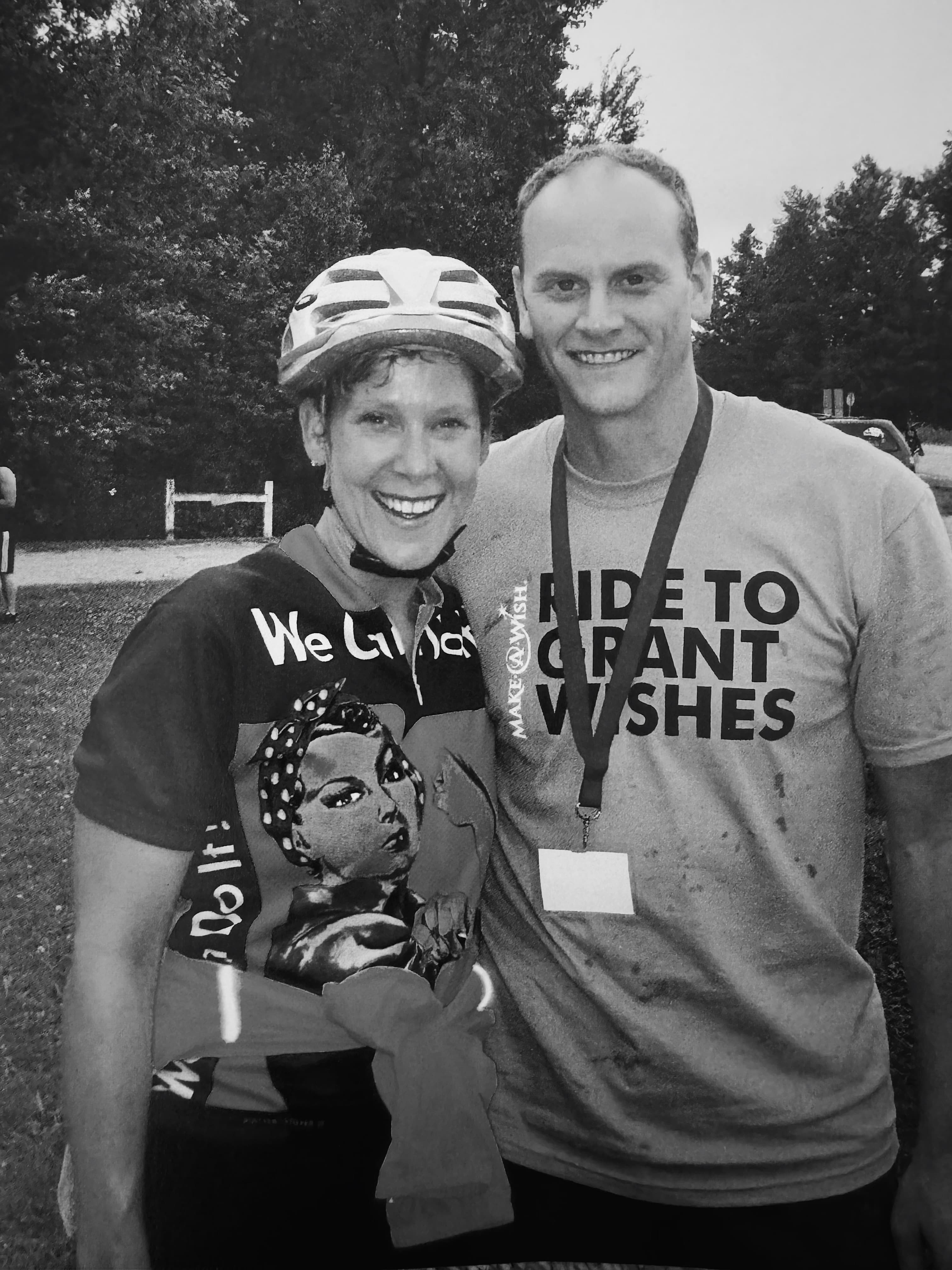 Denise on her bike ride